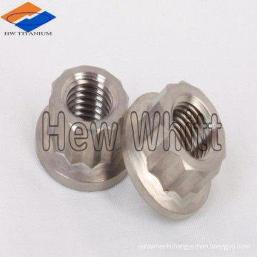 GR5 titanium 12 point flange nut